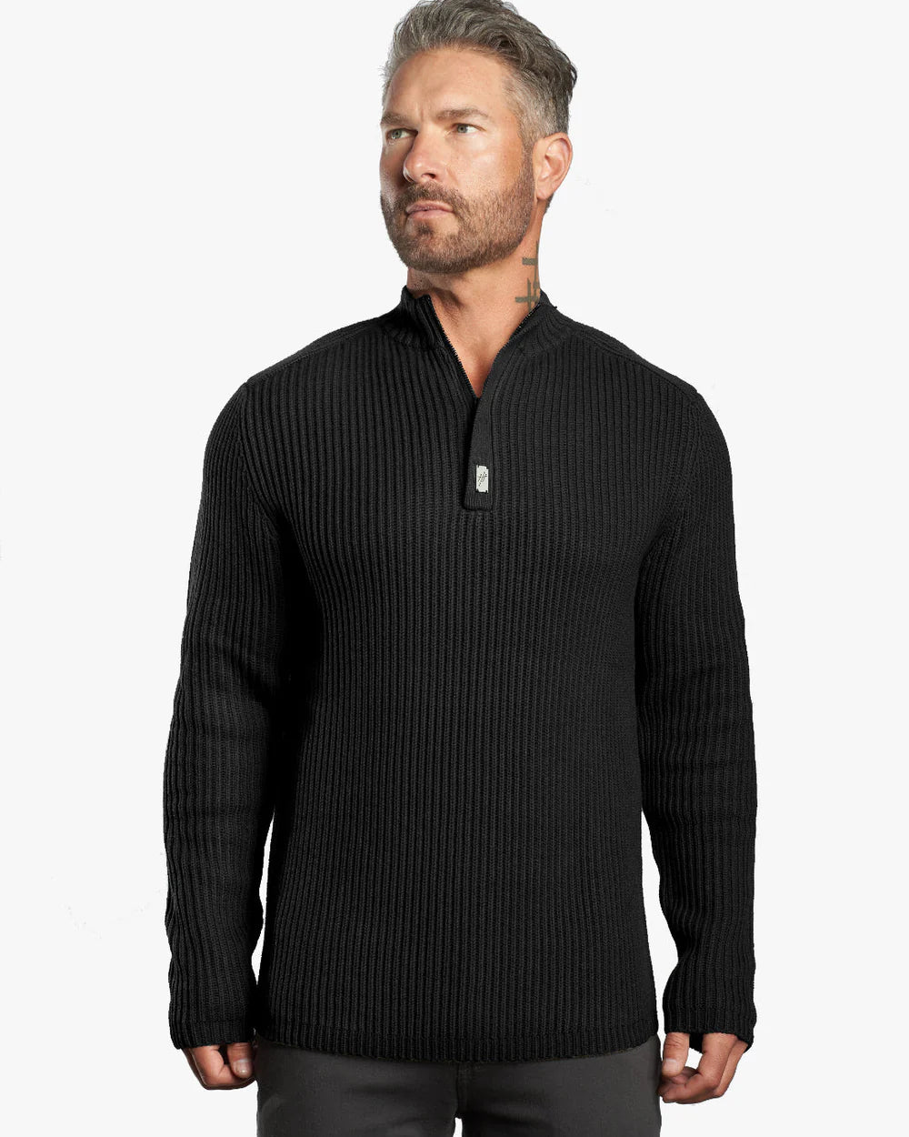 Sentry Half Zip Cashmere Wool Slim Fit Sweater
