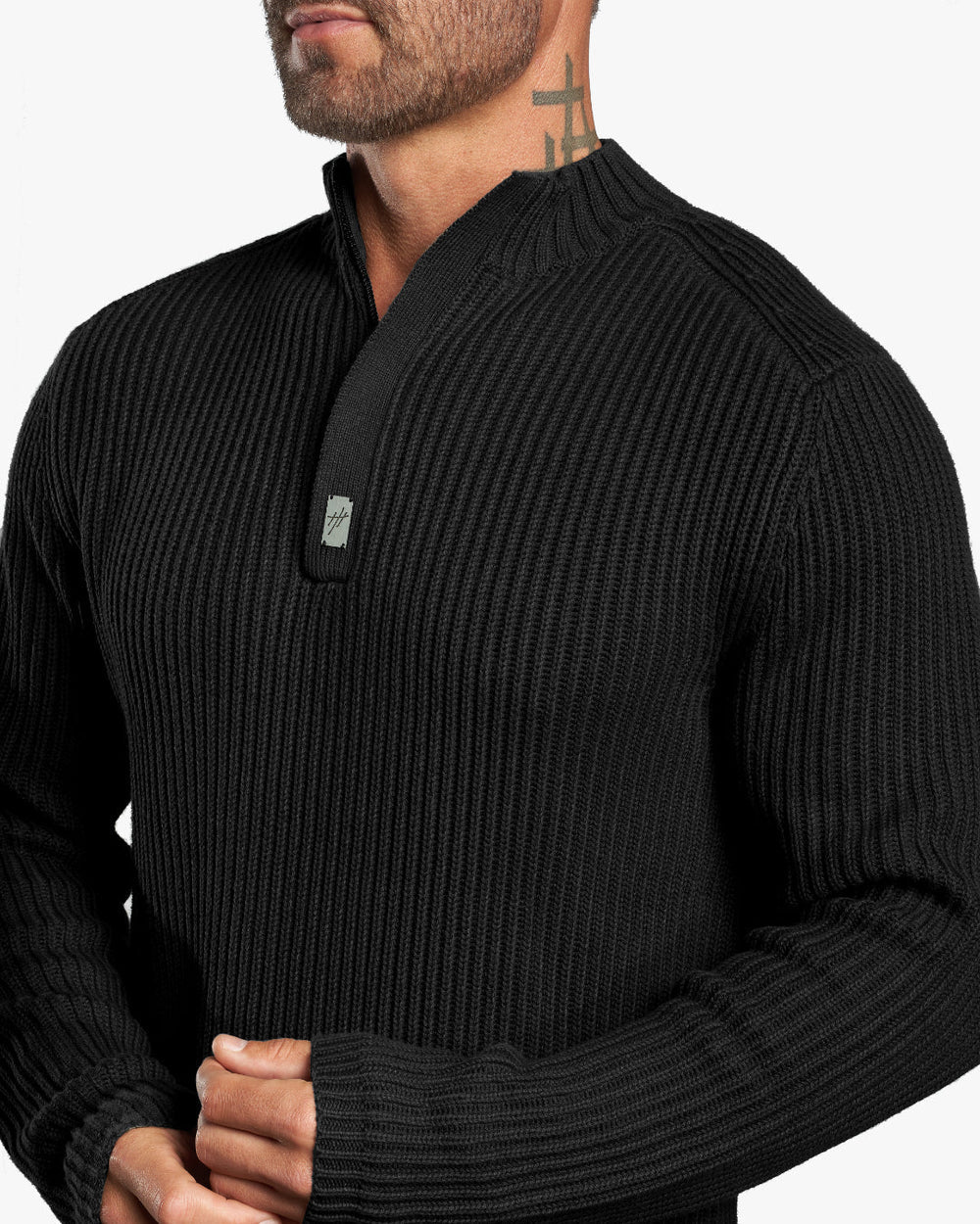 Sentry Half Zip Cashmere Wool Slim Fit Sweater