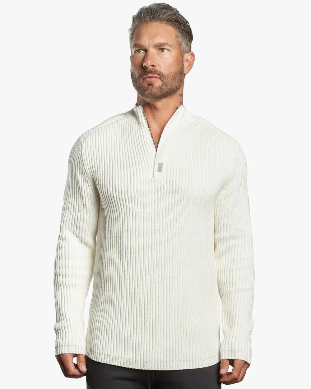 Sentry Half Zip Cashmere Wool Slim Fit Sweater
